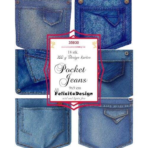 Toppers Pocket jeans 18 stl 9x9cm 200g